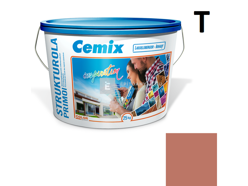 Cemix-LB-Knauf StrukturOla Primo Diszperziós színezővakolat, kapart 1,5 mm 5139 rusty 25 kg