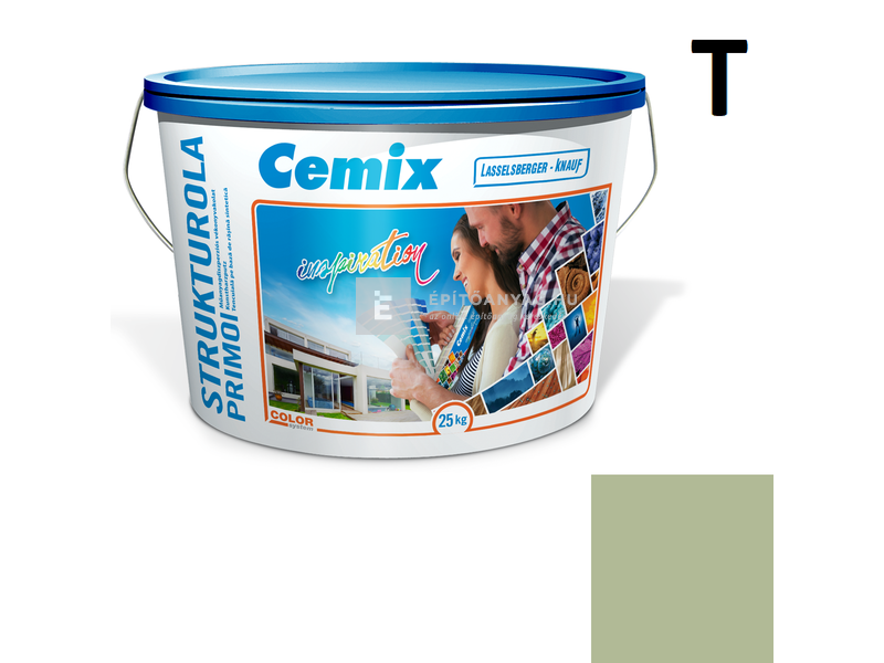 Cemix-LB-Knauf StrukturOla Primo Diszperziós színezővakolat, dörzsölt 2 mm 4517 green 25 kg