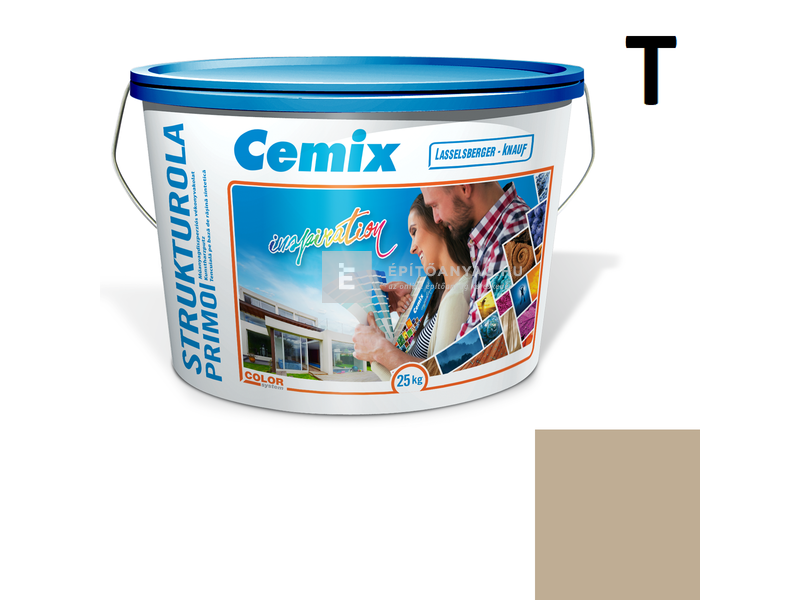 Cemix-LB-Knauf StrukturOla Primo Diszperziós színezővakolat, dörzsölt 2 mm 4937 brown 25 kg