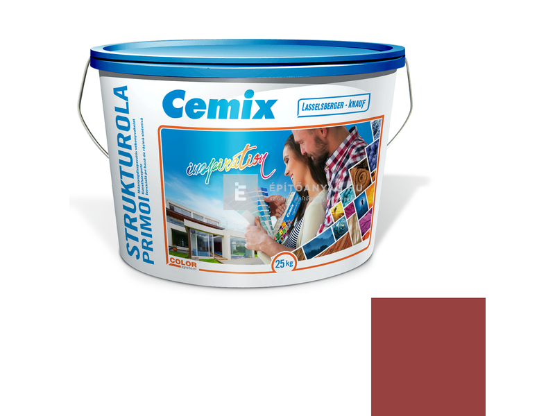 Cemix-LB-Knauf StrukturOla Primo Diszperziós színezővakolat, dörzsölt 2 mm 6349 intense 25 kg