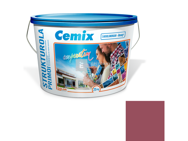 Cemix-LB-Knauf StrukturOla Primo Diszperziós színezővakolat, dörzsölt 2 mm 6359 intense 25 kg