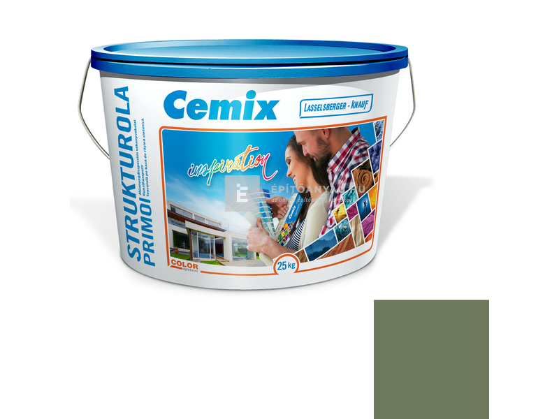 Cemix-LB-Knauf StrukturOla Primo Diszperziós színezővakolat, dörzsölt 2 mm 6559 intense 25 kg