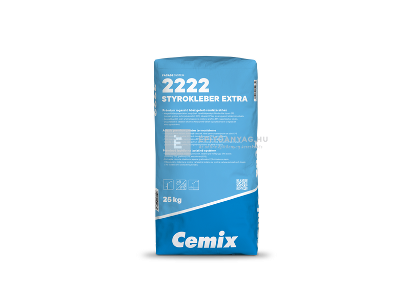 Cemix StyroKleber Extra ragasztó- és ágyazóhabarcs grafitos EPS és ásványgyapot lemezhez 25 kg