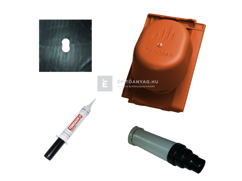 Tondach Bolero csatornaszellőző szett FusionColor terrakotta