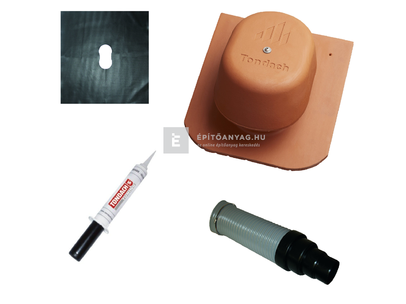 Tondach Hódfarkú csatornaszellőző szett Natur téglavörös