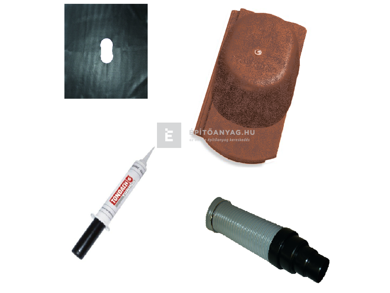 Tondach Kékes/Pilis/Pilis Max ívesvágású csatornaszellőző szett FusionProtect antik