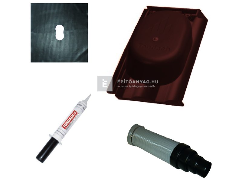 Tondach Twist csatornaszellőző szett Amadeus üvegmáz borvörös