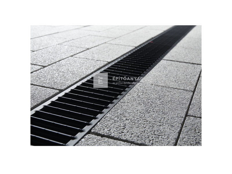 Aco Self horganyzott acél bordás rács, porszórt antracit 1 m