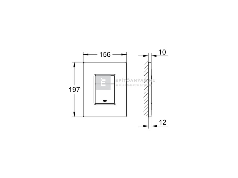 GROHE Skate Cosmopolitan WC nyomólap, króm