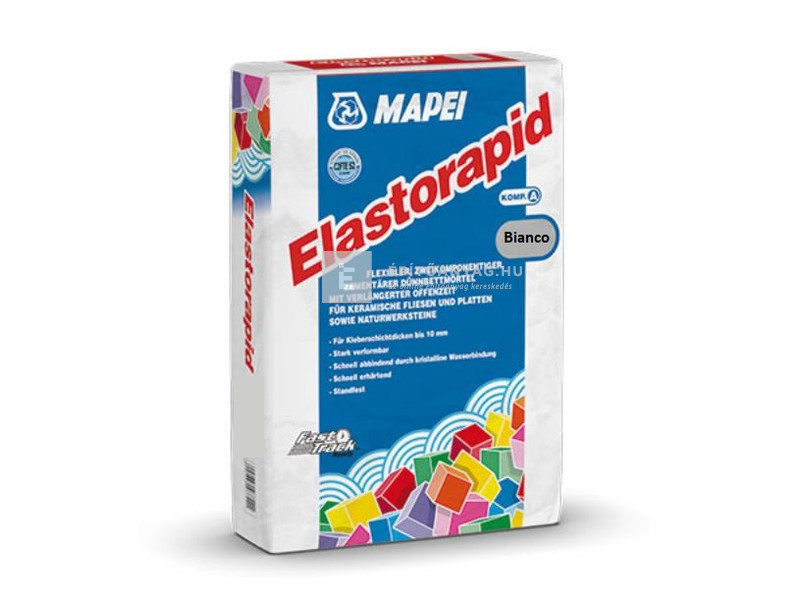 Mapei Elastorapid ragasztóhabarcs A komponens C2FTE S2 fehér 25 kg