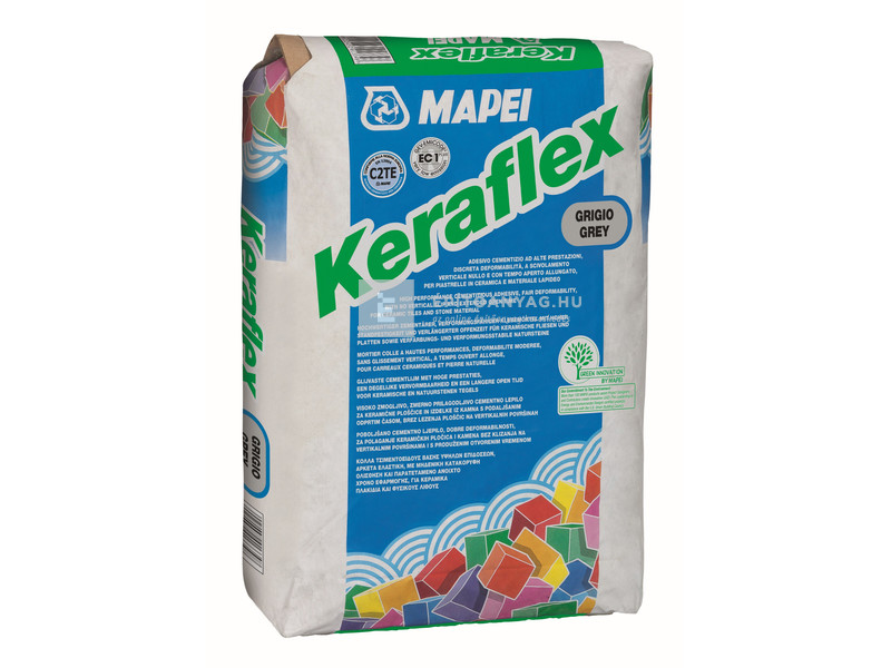Mapei Keraflex Kerámiaburkolat ragasztó C2TE szürke 25 kg