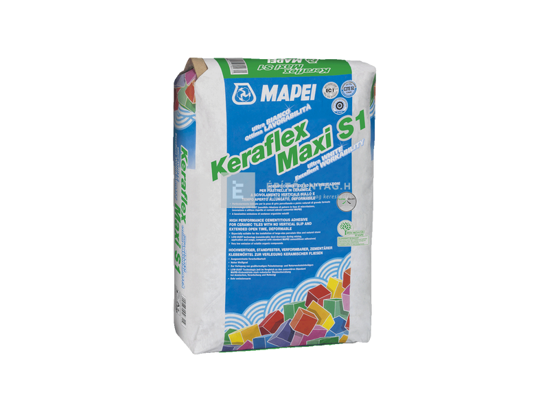 Mapei Keraflex Maxi S1 Kerámiaburkolat ragasztó C2TE fehér 23 kg