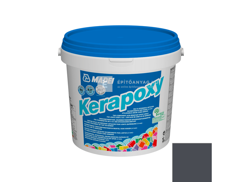 Mapei Kerapoxy ragasztó és fugázó R2T RG 114 antracit 10 kg
