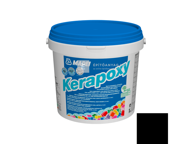 Mapei Kerapoxy ragasztó és fugázó R2T RG 120 fekete 10 kg