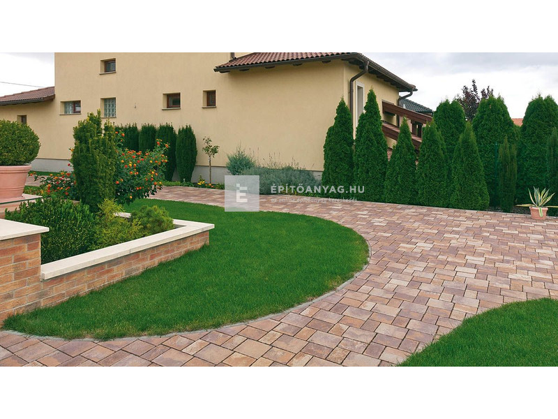 Semmelrock Appia Antica Kombi térkő lávavörös melírozott 5 cm