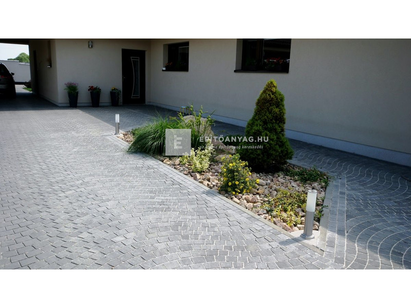 Semmelrock Arte Pest-Buda Kombi térkő sarok kő platinaszürke 10 cm