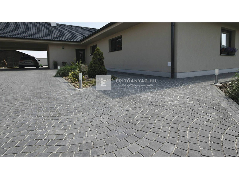 Semmelrock Arte Pest-Buda Kombi térkő sarok kő platinaszürke 10 cm