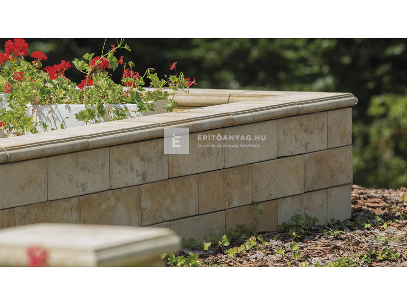 Semmelrock Bradstone Travero Kerítéselem oszlopfedkő homokkő melírozott 35x35x5 cm