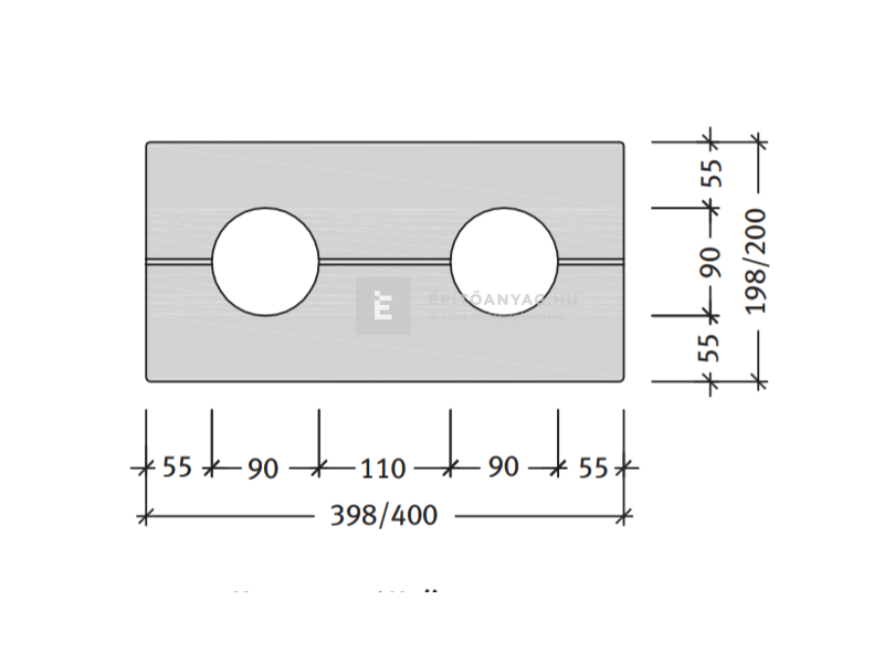Semmelrock Castello kerítéselem normálkő homoksárga 40x20x14 cm