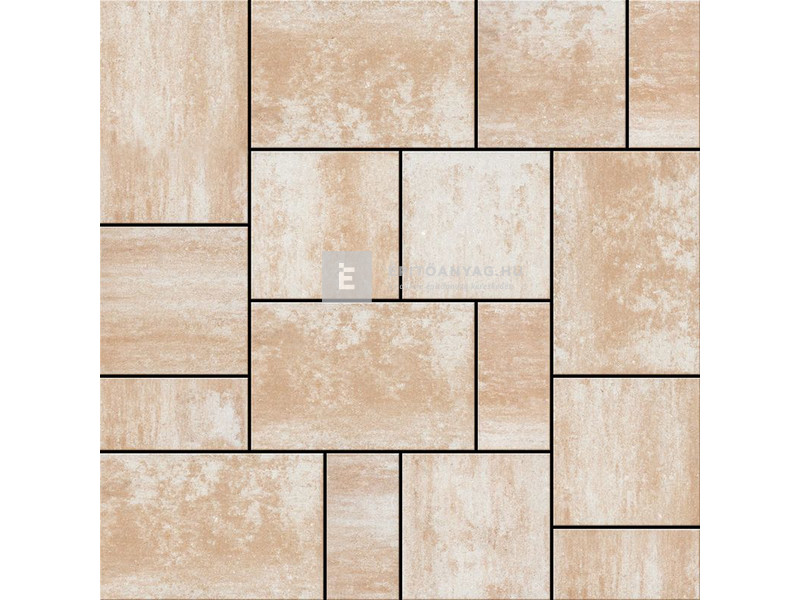 Semmelrock Citytop+ Kombi térkő Einstein fuga, barna-fehér 6 cm