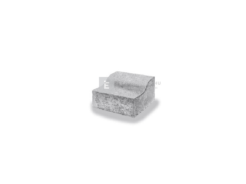 Semmelrock K szegély kopóréteg nélkül szürke 15/10x25x25 cm