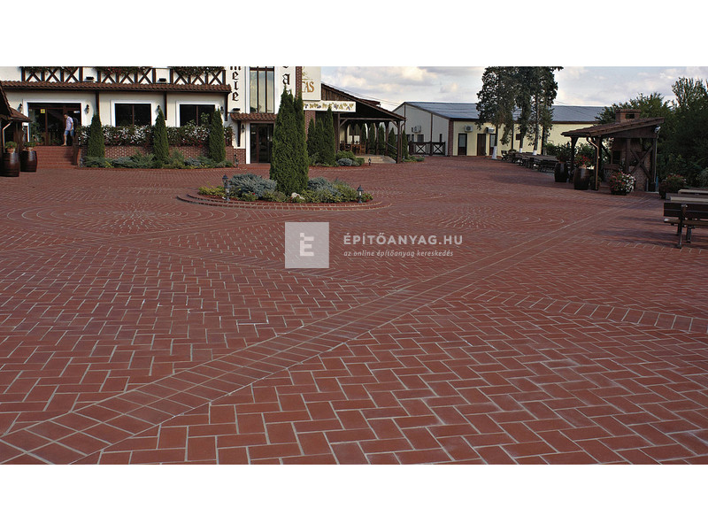 Semmelrock Penter Térburkoló klinkertégla érdes vörös 24x11,8x7,1 cm