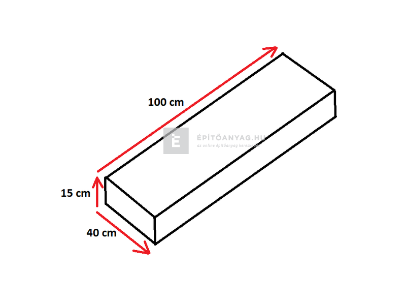 Semmelrock Blokklépcső szürke 100x40x15 cm