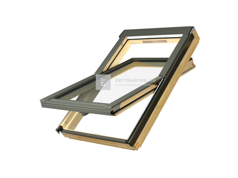 Fakro FTS-V U2 Billenő fa tetőablak, 2 réteg üveg, méret: 01, 55x78 cm