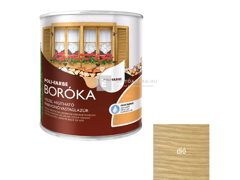 Poli-Farbe Boróka Lazúr dió 0,75 l