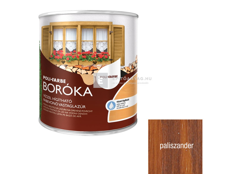 Poli-Farbe Boróka Lazúr paliszander 2,5 l