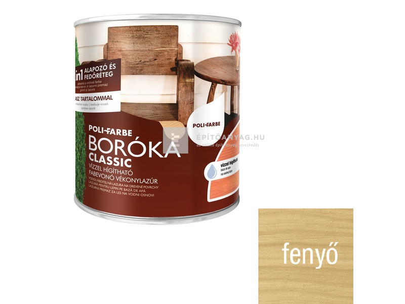 Poli-Farbe Boróka Classic Vékonylazúr fenyő 0,75 l
