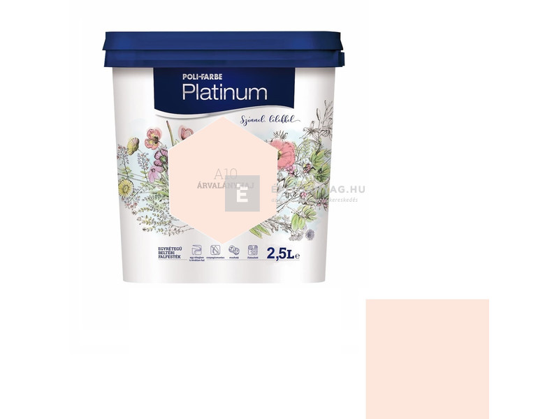 Poli-Farbe Platinum Beltéri falfesték A10 árvalányhaj 2,5 l