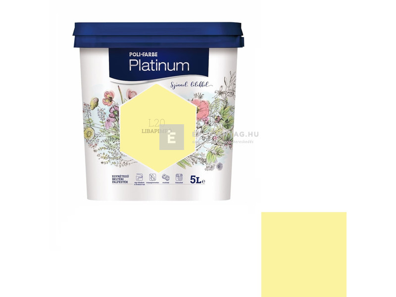 Poli-Farbe Platinum Beltéri falfesték L20 libapimpó 5 l