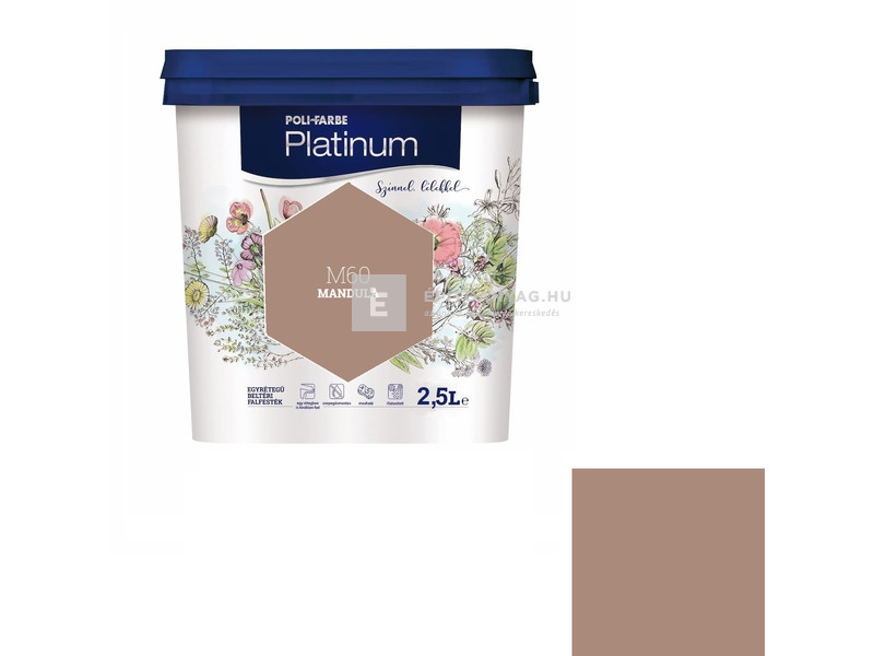 Poli-Farbe Platinum Beltéri falfesték M60 mandula 2,5 l