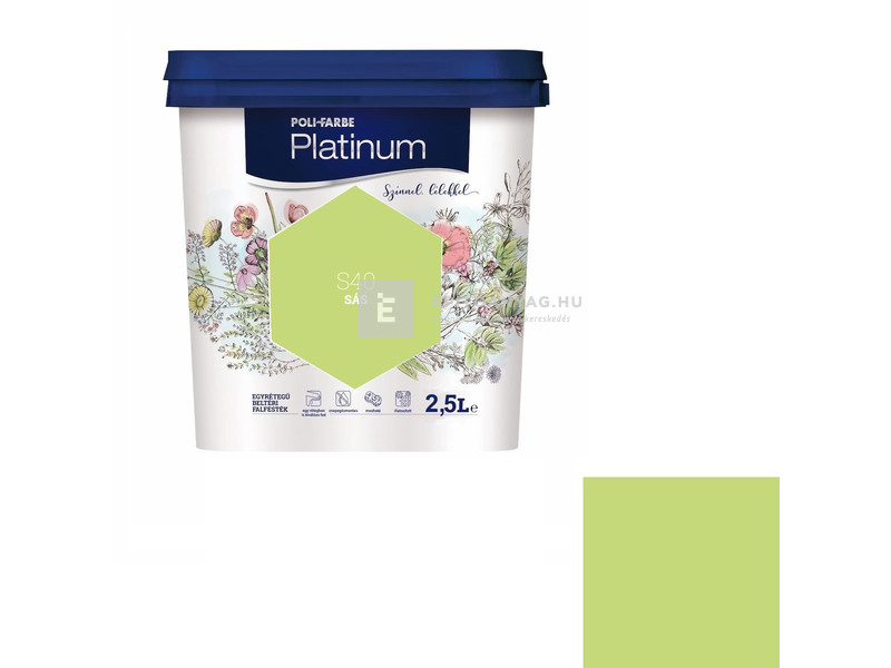 Poli-Farbe Platinum Beltéri falfesték S40 sás 2,5 l