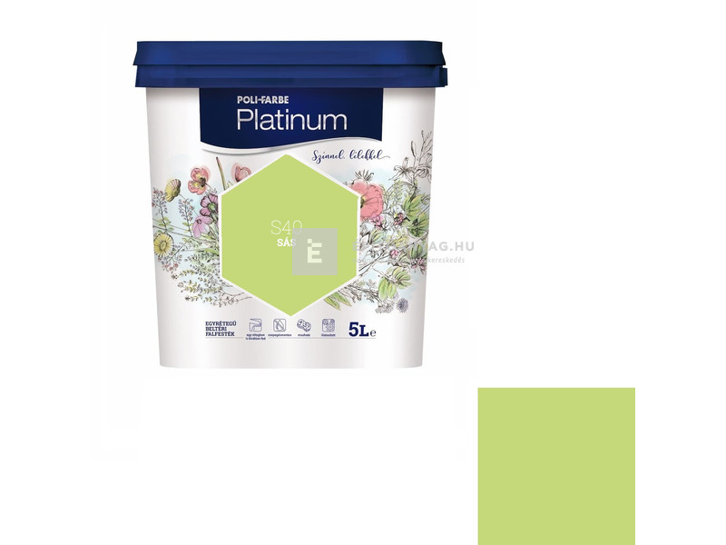 Poli-Farbe Platinum Beltéri falfesték S40 sás 5 l