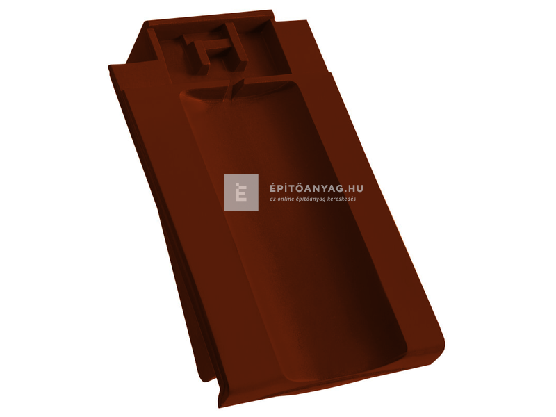 Creaton OPTIMA taréjszellőző szegélycserép bal Finesse borvörös üvegmázas