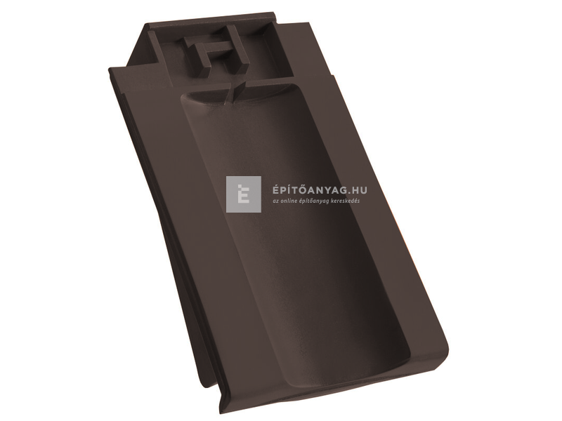 Creaton OPTIMA taréjszellőző szegélycserép bal Nuance sötétbarna engóbozott