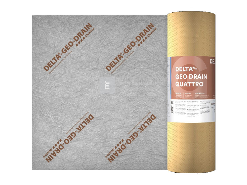 Dörken Delta Geo-Drain Quattro Felületszivárgó lemez ragasztósávval 2x12,5 m