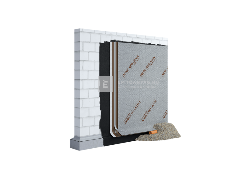 Dörken Delta Geo-Drain Quattro Felületszivárgó lemez ragasztósávval 2x12,5 m