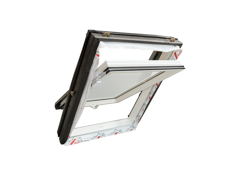 Roto WDF R45 K WD Műa billenő tetőablak,fehér, hőszig.csom,2r.üveg 7/11, 74x118 cm