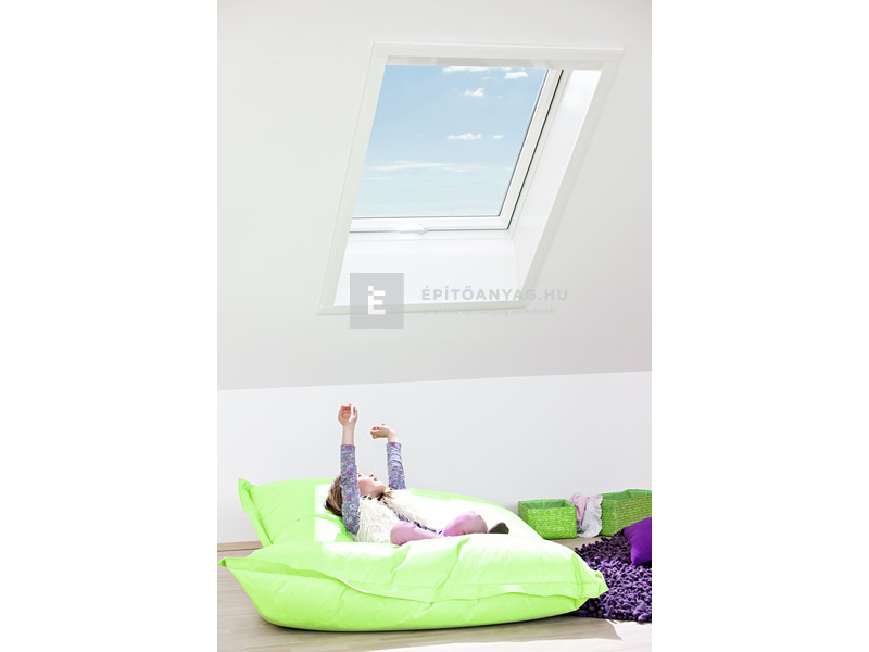 Roto WDF R45 K WD Műa billenő tetőablak,fehér, hőszig.csom,2r.üveg 7/11, 74x118 cm
