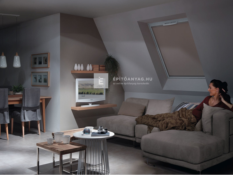 Roto Designo ZRV R6/R8 DE M W Fényzáró belső roló, manuális 1-V05, Fehér sín 5/7, 54x78 cm