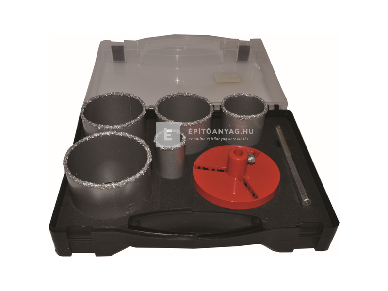 újHÁZ csempelyukfúró készlet kofferben, 7 részes