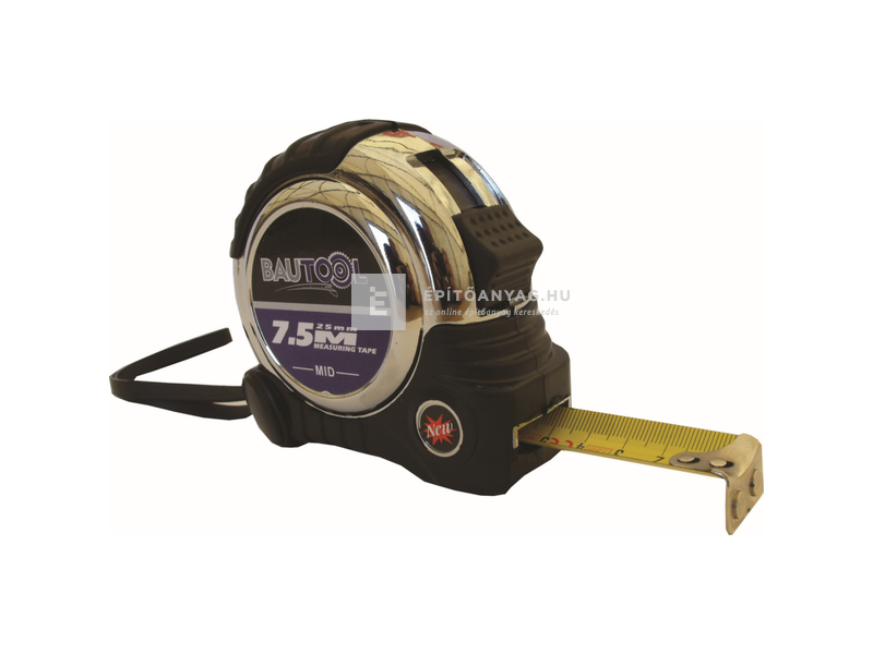 újHÁZ Bautool Zsebmérőszalag mágneses krómozott 25 mm x 7,5 m