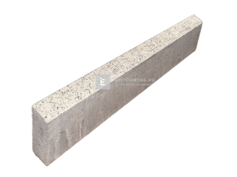 KK Kavics Korzó Szegély fehér márványmosott 8x25x100 cm