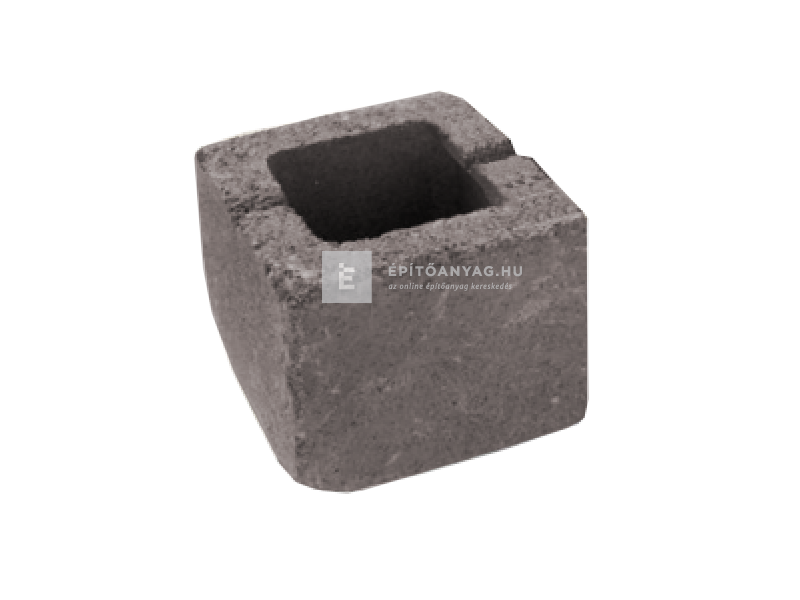 Leier Antik kerítéskő félkő füstantracit 20x20x20 cm