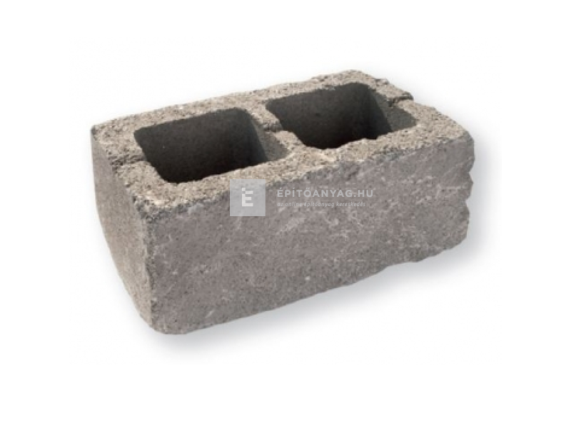 Leier Antik kerítéskő normálkő felezhető, agyagszürke 20x40x20 cm