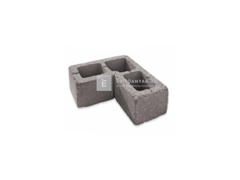 Leier Antik kerítéskő sarokelem füstantracit 20x40x20 cm