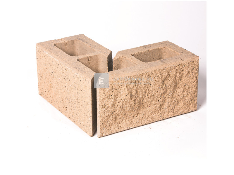 Leier Architektúra kerítéskő sarokelem beige 20x40x20 cm